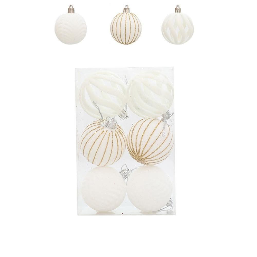 Kit 6 Bolas De Natal 6cm De Veludo